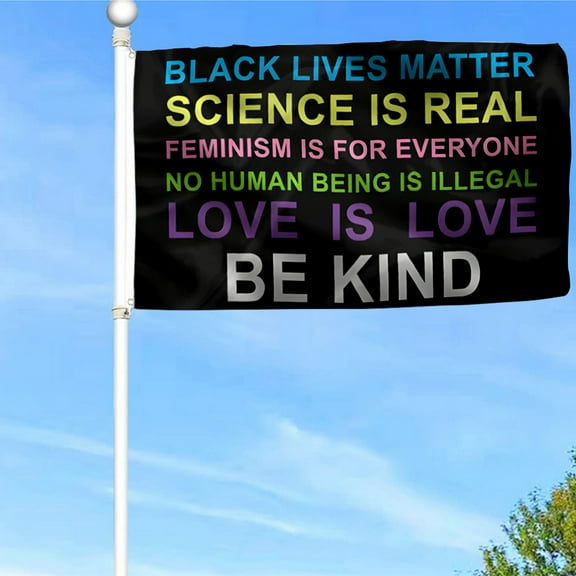 Bayyon Social Equality Flag Banner with Grommets 3x5Feet Man cave Decor