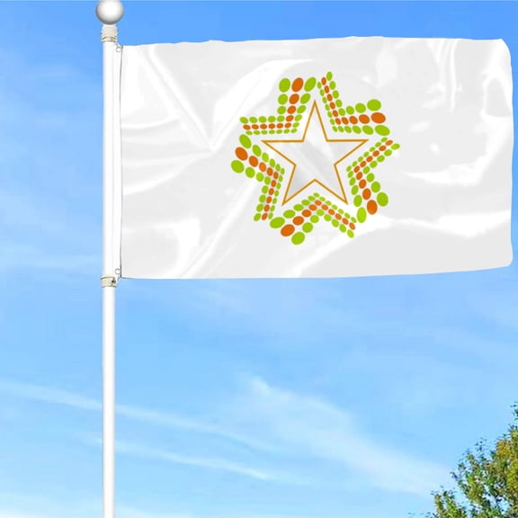 Bayyon Star Decorated with Halftone Design Flag Banner with Grommets 3x5Feet Man cave Decor