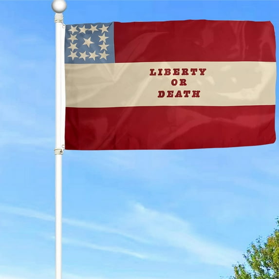Bayyon Stuart’s Cavalry Liberty or Death Flag Banner with Grommets 3x5Feet Man cave Decor
