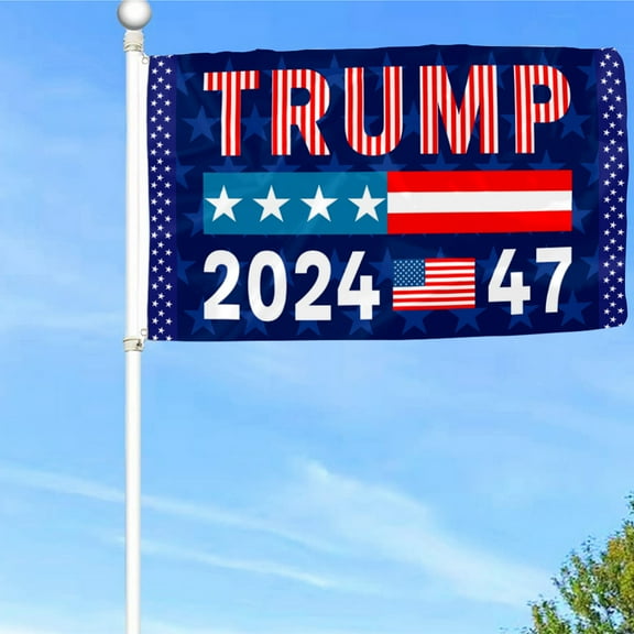 Bayyon TRUMP 47 Th President US America 2024 Election Flag Banner with Grommets 3x5Feet Man cave Decor