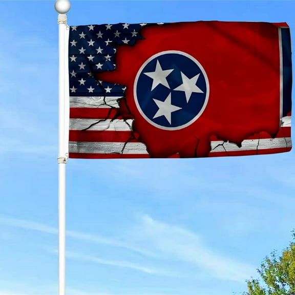 Bayyon Tennessee State Flag Banner with Grommets 3x5Feet Man cave Decor