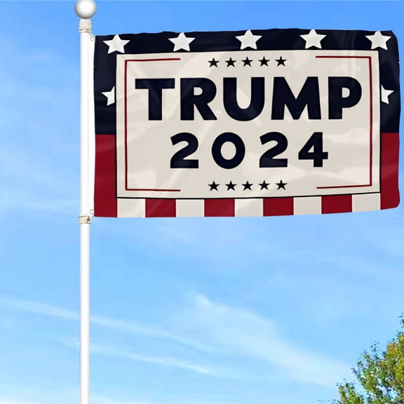 Bayyon Trump 2024 US Elections Flag Banner with Grommets 3x5Feet Man cave Decor 3