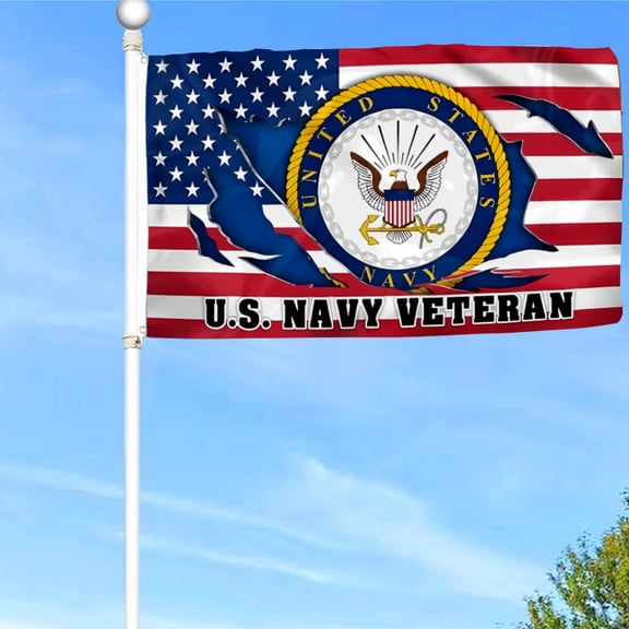 Bayyon U.S. Military Veteran Flag Banner with Grommets 3x5Feet Man cave Decor 6