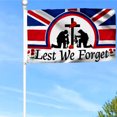 thumbnail image 1 of Bayyon UK Remembrance Day Grommet Flag Veteran Day Lest We Forget Flag Banner with Grommets 3x5Feet Man cave Decor, 1 of 6