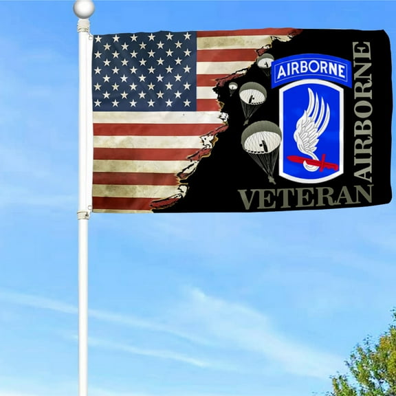 Bayyon US Military 173rd Airborne Veteran Flag Banner with Grommets 3x5Feet Man cave Decor