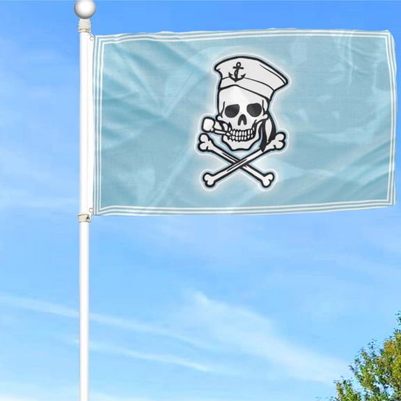 Bayyon US Military Skull Flag Banner with Grommets 3x5Feet Man cave Decor