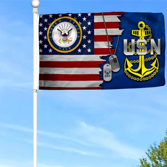 Bayyon United States Military American Flag Banner with Grommets 3x5Feet Man cave Decor 2