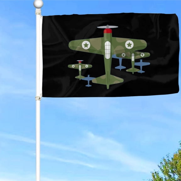 Bayyon War Planes Flag Banner with Grommets 3x5Feet Man cave Decor