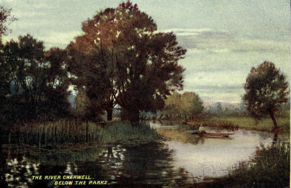 Bayzant Oxford 1905 River Cherwell below the Parks Canvas Art - Bayzant (18 x 24)