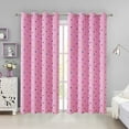 thumbnail image 1 of Bazaahm 100% Blackout Curtains Pink with Colorful Metallic Polka Dots Printed Grommet Window Drapes for Kids, 63"L x 52"W 2 Panels, 1 of 6