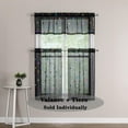 thumbnail image 1 of Bazaahm Black Sheer Curtains for Kitchen Bathroom Boho Polka Dots Valances Rod Pocket, 15"Lx56"W, 1, 1 of 5