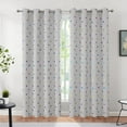 thumbnail image 1 of Bazaahm Colorful Metallic Polka Dots Printed Curtains for Kids Living Room 95"L x 52"W Grey Full Blackout Grommet Window Drapes for Kids Juvenile Bedroom, 2pcs, 1 of 7