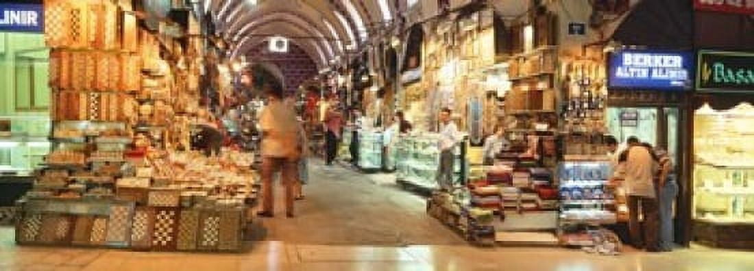 Bazaar Istanbul Turkey Canvas Art - Panoramic Images (18 x 7)