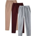 thumbnail image 1 of Bazeneo 3 Pack Gym Trousers Men Casual Sports Trouser with Pockets Elastic Waist Drawstring Sweatpants Solid Colour Tracksuit Bottoms Stretch Fitness Pants Running Jogging Clothes, 1 of 7