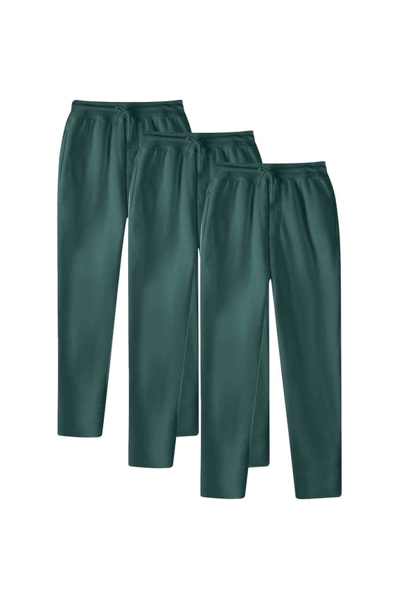 3 Pack Mens Jogging Bottoms with Pockets Elastic Waist Gym Trousers for Men Plain Colour Straight Leg Track Bottom Casual Drawstring Sweatpants Fashion Athletic Pants