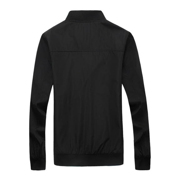 Bazeneo Bomber Jacket Men Lightweight Zip Up Pilot Jackets Long Sleeve Slim Fit Aviator Jacket Plain Stand Up Collar Flight Jackets Ribbed Cuff Fitted Casual Outwear Spring Coats