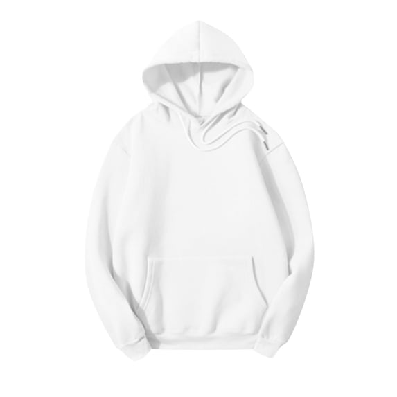 Bazeneo Hoodie Men Cotton Loose Fit Hooded Sweatshirt Long Sleeve Casual Top with Kangaroo Pocket Solid Colour Drawstring Gym Hoodie Oversized Autumn Jumpers Mens Track Top
