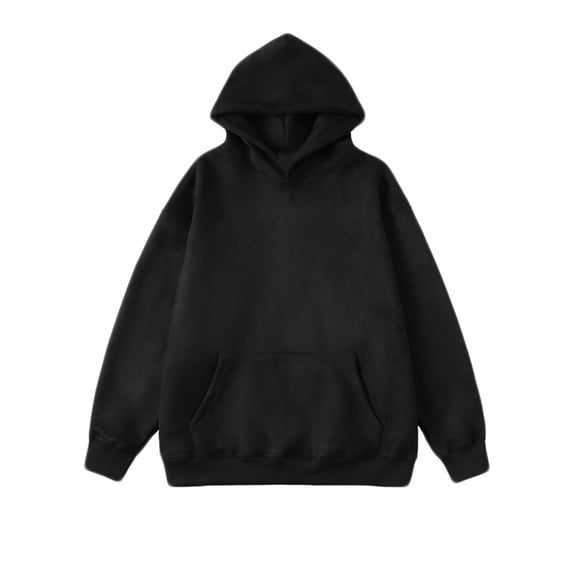 Bazeneo Hoodies Men Cotton Hooded Sweatshirts Long Sleeve Oversized Pullover Solid Colour Comfortable Fit Jumpers Ribbed Cuff Casual Gym Hoodie Autumn Winter Hoodie