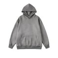 thumbnail image 1 of Bazeneo Hoodies Men Cotton Hooded Sweatshirts Long Sleeve Oversized Pullover Solid Colour Comfortable Fit Jumpers Ribbed Cuff Casual Gym Hoodie Autumn Winter Hoodie, 1 of 3