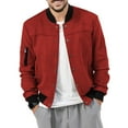 thumbnail image 1 of Bazeneo Jackets for Men Spring Autumn Baseball Jackets Lightweight Snap Button Windbreaker Vintage Plain Stand Collar Outwear Retro Windproof Classic Fit Sportswear Large, 1 of 6