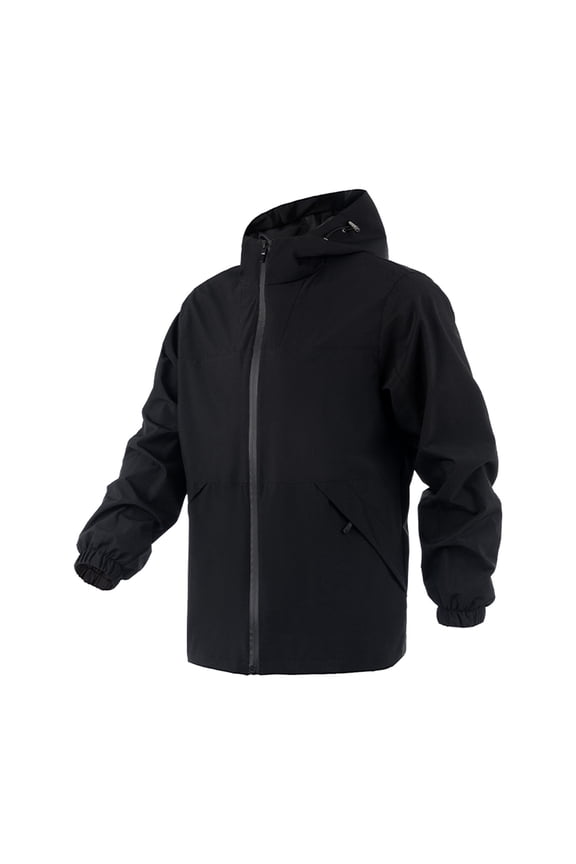 Men's Outdoor Waterproof Jackets with Hood Lightweight Loose Fit Rain Jacket Softshell Hooded Windbreaker Jacket Colour Block Zipper Casual Coats Autumn Active Wear for Hiking