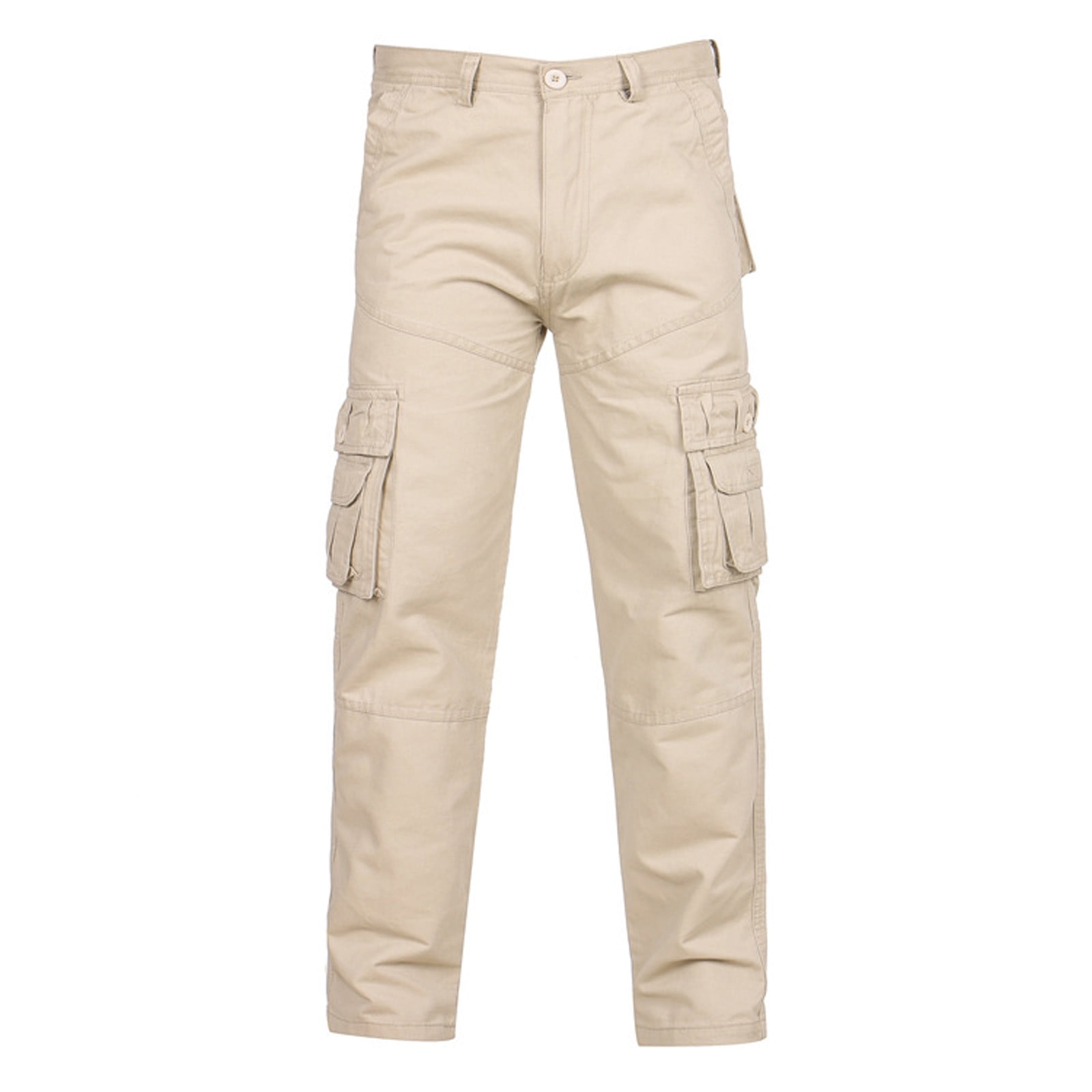 Spring Summer Men Solid Military Classical Pants Simple Casual Loose Versatile Straight Trouser