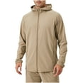 thumbnail image 1 of Bazeneo Mens Lightweight Waterproof Jacket Windproof Hooded Raincoat Solid Color Outdoor Jackets with Hood Spring Autumn Windbreaker Camping Running Sportswear for Men Plus Size, 1 of 8