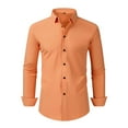 thumbnail image 1 of Bazeneo Mens Long Sleeve Dress Shirts Button Up Business Casual Shirts Fitted Non Iron Formal Shirt Plain Colour Slim Fit Tops Wrinkle Free Light Dressy Shirt Office Work Outfits, 1 of 5