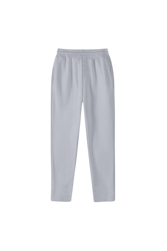 Mens Sweatpants Elastic Waist Drawstring Sport Trousers Loose Fit Straight Leg Gym Trouser Solid Colour Open Hem Joggers Bottoms Athletic Wear with Pockets Running Clothes