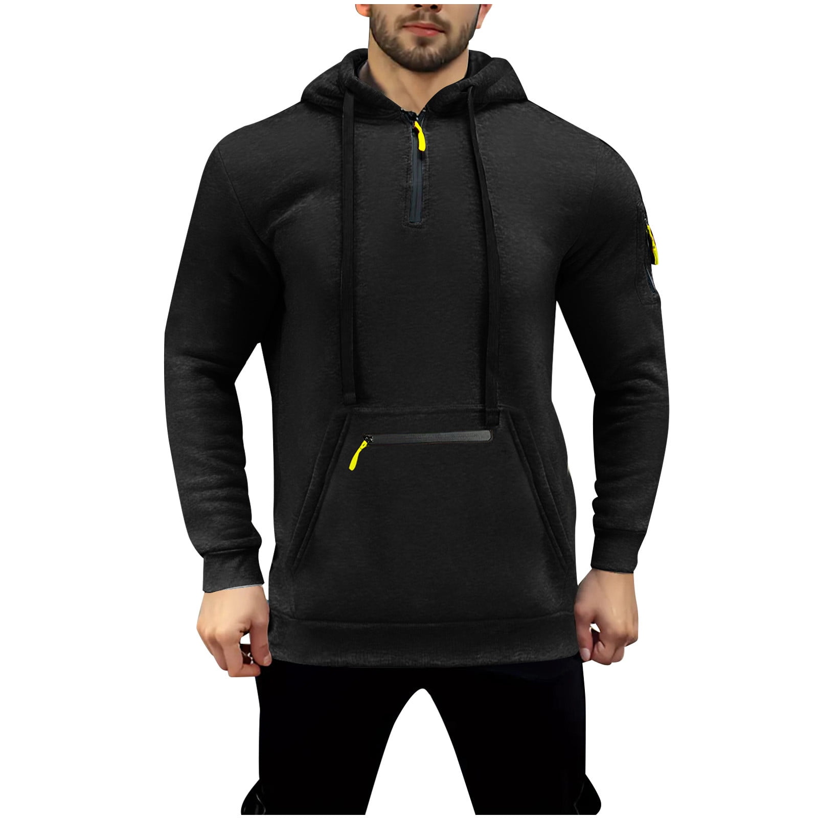 Heren Effen Kleur Workou Hoodies Pullover Hooded Fleece