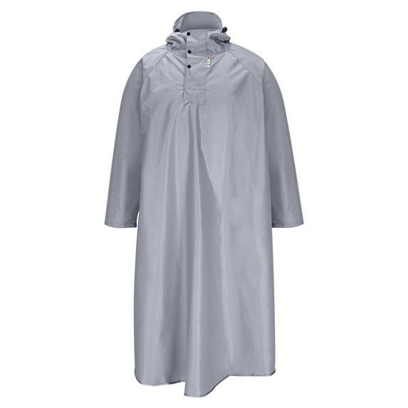 Bazeneo Poncho Waterproof Adult Men Lightweight Reusable Raincoat with Hood Full Length Quick Dry Rain Cape Long Sleeve Ponchos for Outdoor Activities Hiking Camping Outfits One Size