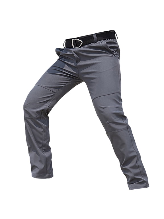 Work Trousers Men with Zip Pockets Combat Cargo Pants Plain Stretch Tactical Trouser Classic Fit Utility Pant Ripstop Tactical Bottoms Camping Fishing Clothes Plus Size