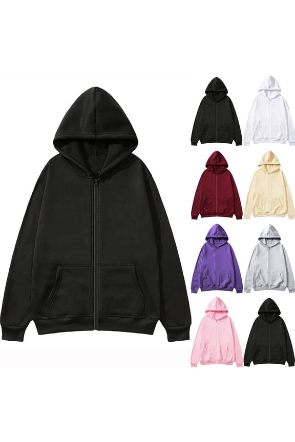 Zip Up Hoodies for Men Autumn Oversized Hooded Sweatshirts Long Sleeve Jacket with Pocket Plain Colour Zipper Cardigans Casual Sports Gym Hoodie Streetwear