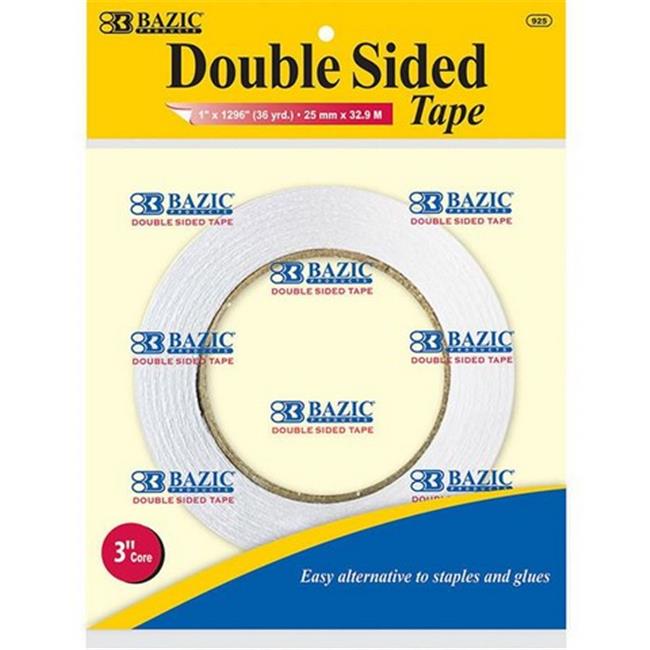 Bazic   1'' X 36 Yard (1296'') Double Sided Tape   Case of 24