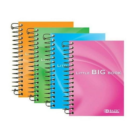 Bazic 180 Ct. 4in. X 5.5in. Spiral Fat Book Case of 48