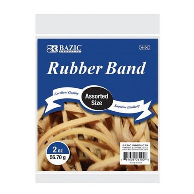 Bazic      2 Oz./ 56.70 g Assorted Sizes Rubber Bands   Case of 36