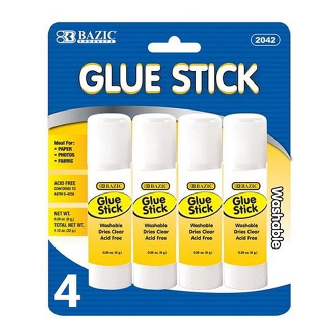 Bazic 2042    8g / 0.28 Oz. Small Glue Stick (4/Pack) Case of 24