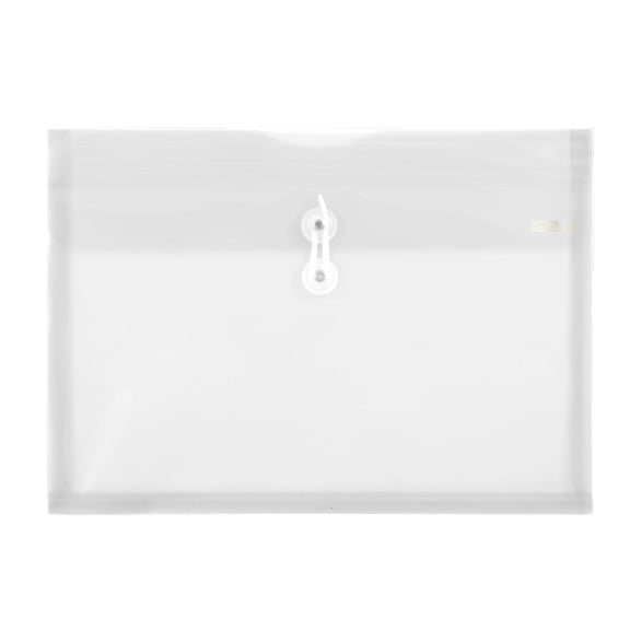 Bazic 2155 Side Loading Letter Size String Envelope, Clear