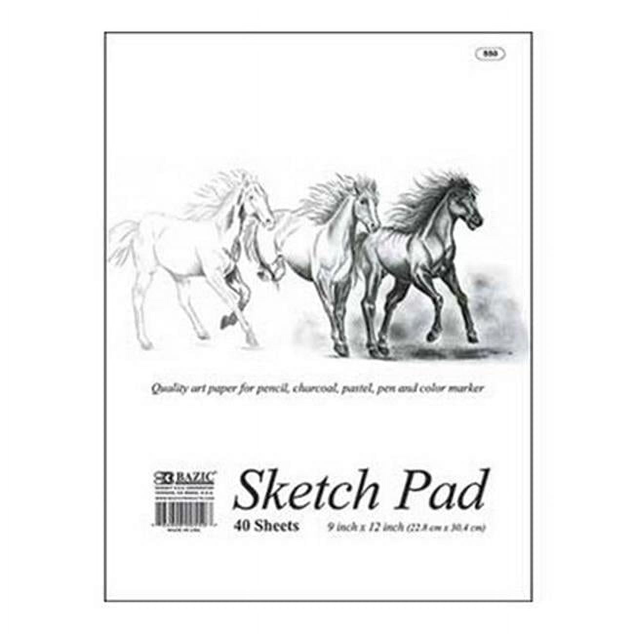 Bazic  40 Count Premium Sketch Pad 9 x 12 in. Pack of 48