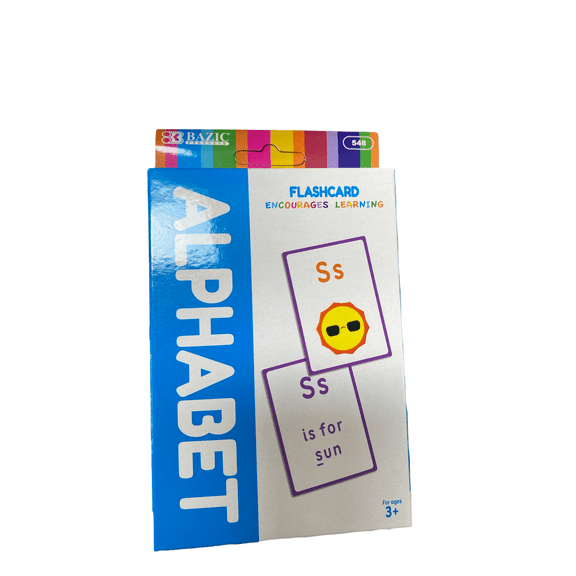 Bazic 548 Alphabet Flashcard Encourages Learning 35 Learning Cards 1 Instruction Cards for Ages 3+