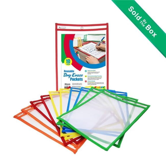 Bazic -6 Reusable Dry Erase Pockets (10/Pack) Case OF 6