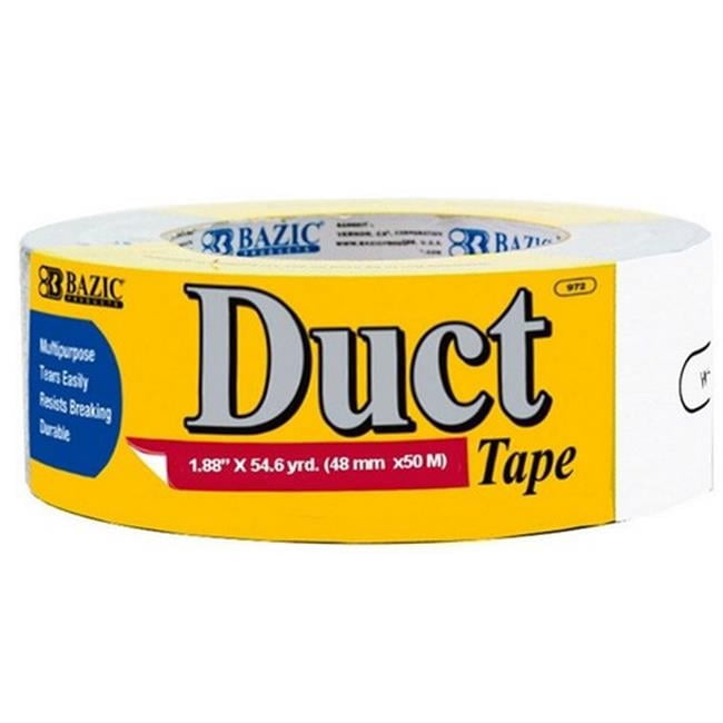 Bazic 972  1.88'' X 60 Yards White Duct Tape Pack of 12