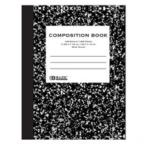 Bazic Composition Bk Black Marble 100sht Wide