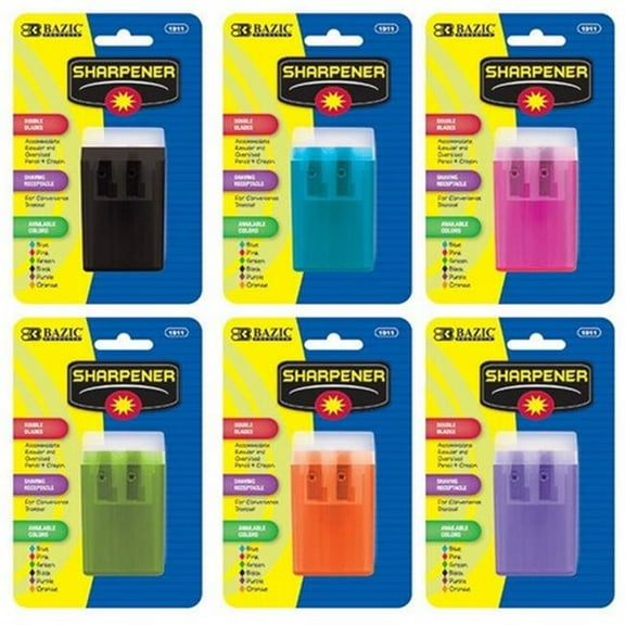 Bazic Dual Blades Sharpener w/ Lid & Receptacle Case of 24