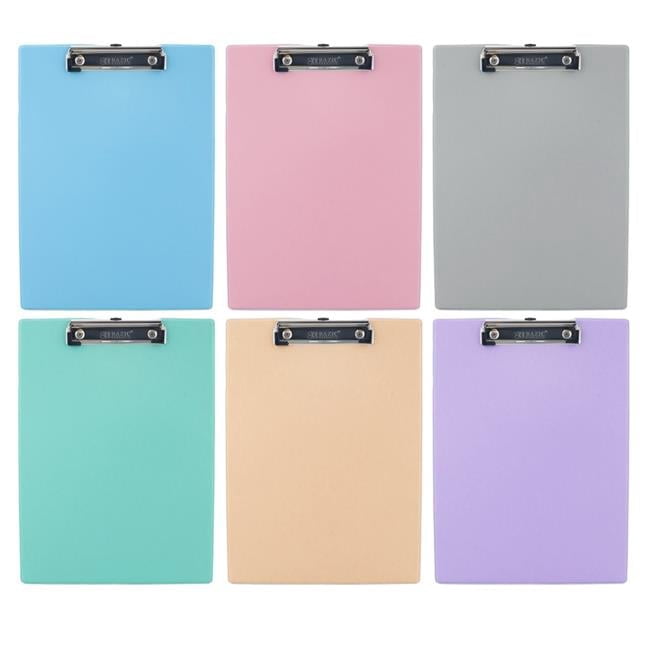 Bazic 1827 PVC Standard Clipboard with Low Profile Clip, Pastel Color