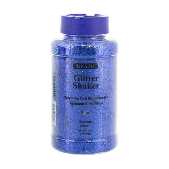 Bazic Products  1 lbs Blue Glitter, Case of 12
