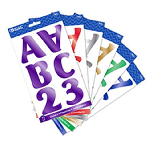 Bazic Products 3822 2 in. Metallic Color Alphabet Stickers, 10 Sheets - Case of 24