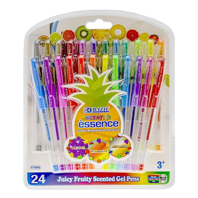 Bazic Products  Scented Essence Gel Pen with Cushion Grip - Pack of 12