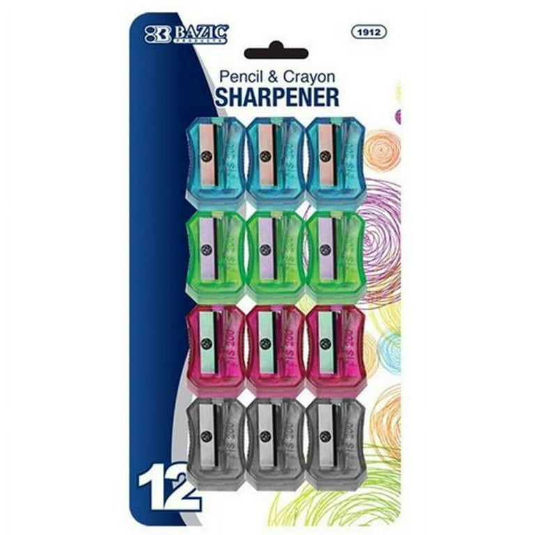 Bazic Transparent Square Pencil Sharpener - 12 count