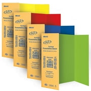 Bazic Tri-Fold Presentation Board 36" x 48" Paper Assorted Colors 24/Carton (BAZ5035)